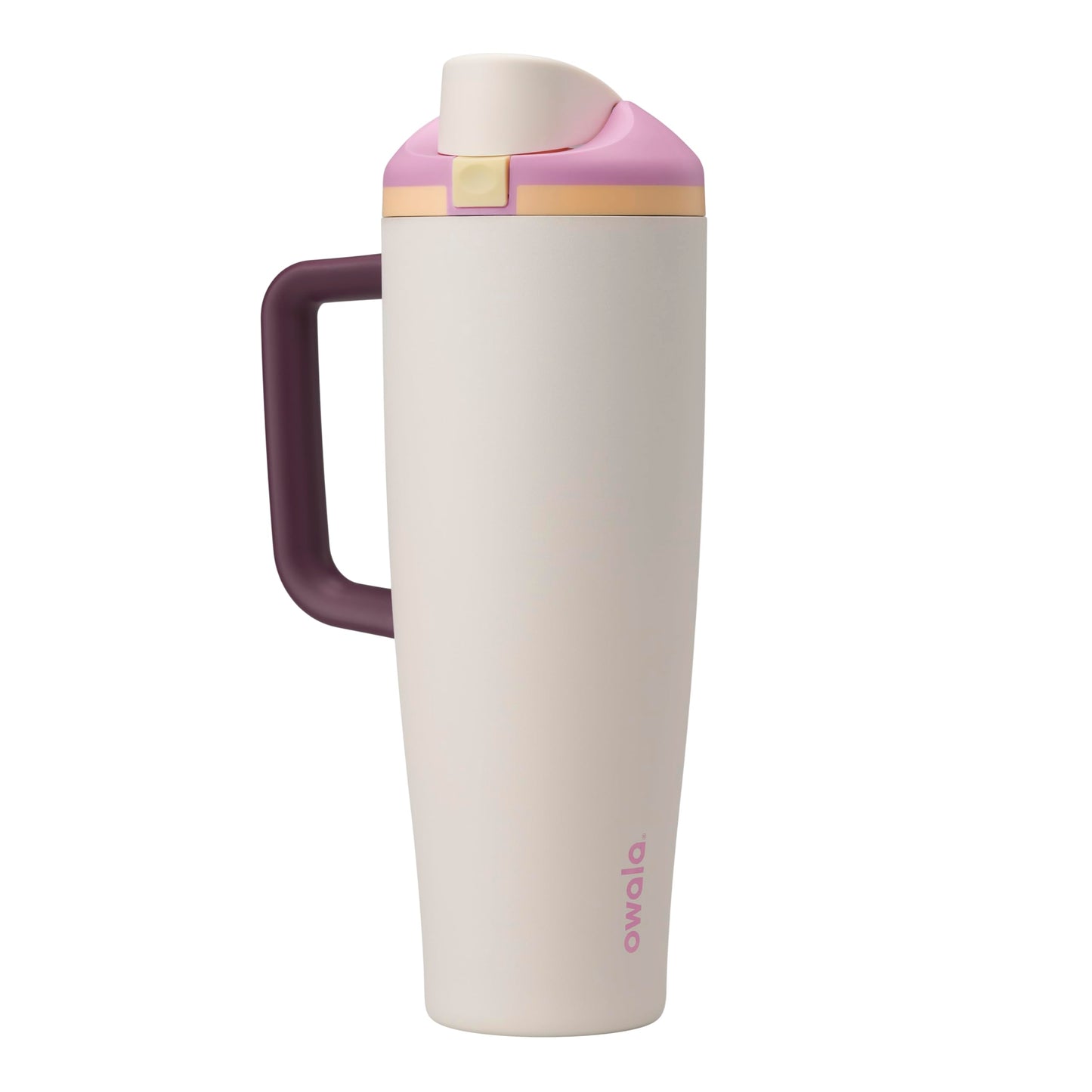 Owala FreeSip Tumbler Insulated Stainless Steel Water Bottle with Built-in Straw and Side Handle, For Travel, Work, School, and Sports, 40oz, BPA Free, Leak Proof, Iced Breeze