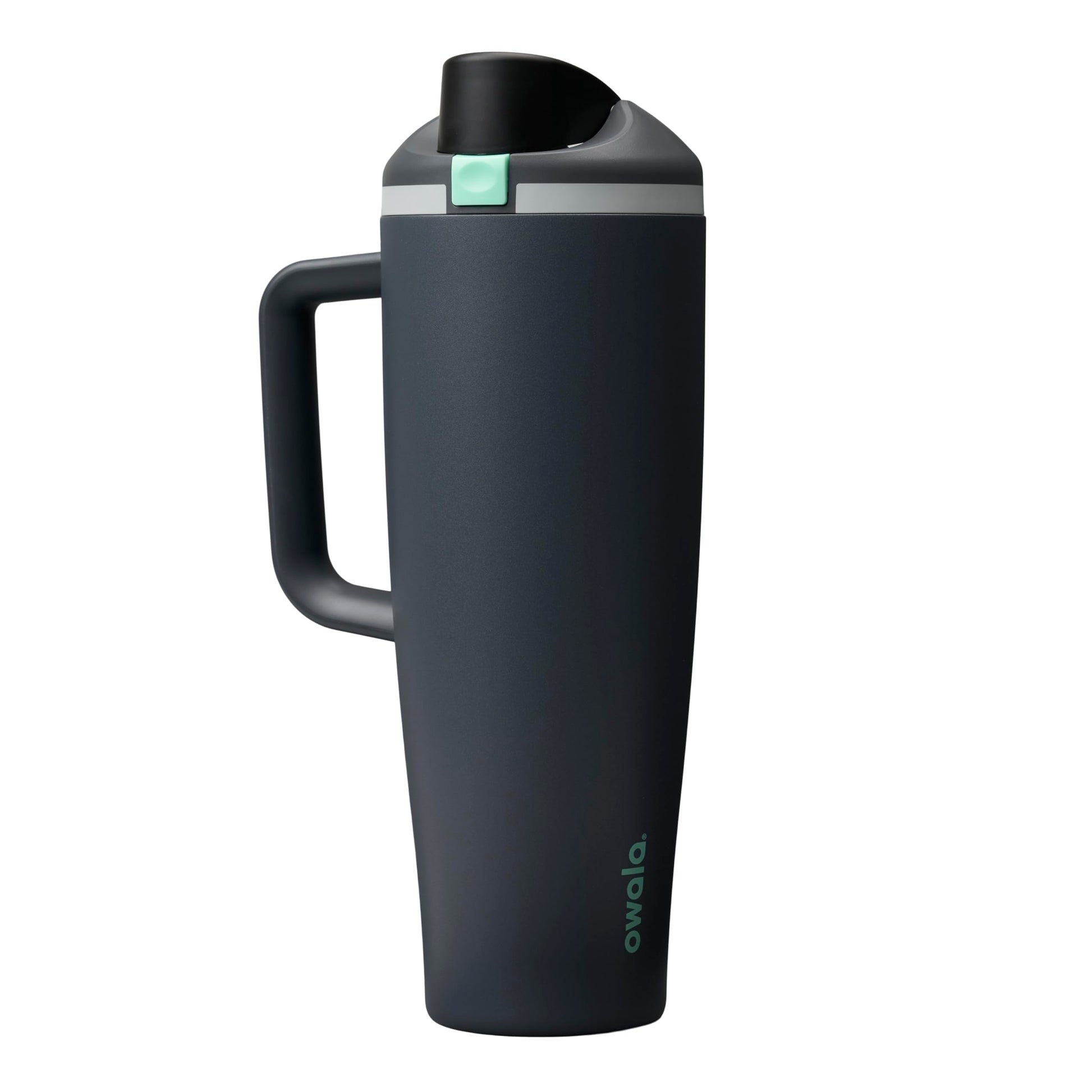 Owala FreeSip Tumbler Insulated Stainless Steel Water Bottle with Built-in Straw and Side Handle, For Travel, Work, School, and Sports, 40oz, BPA Free, Leak Proof, Iced Breeze