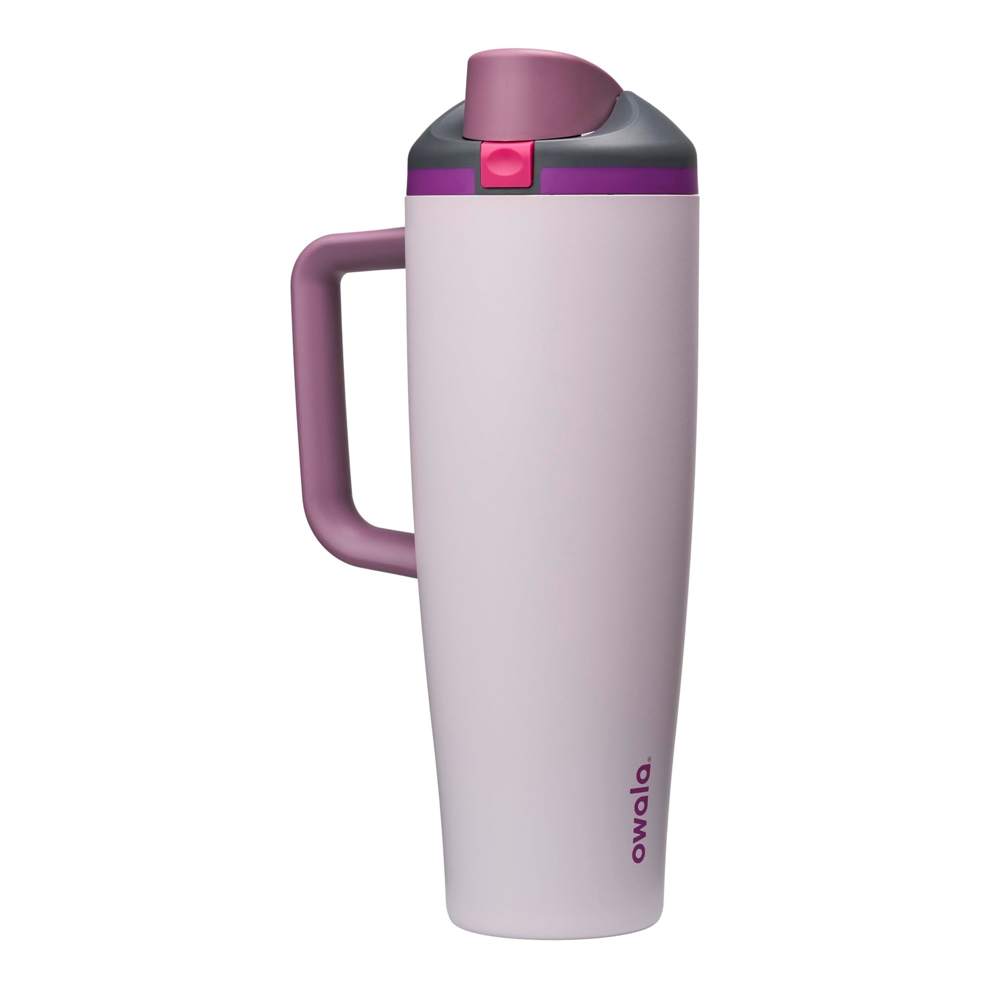 Owala FreeSip Tumbler Insulated Stainless Steel Water Bottle with Built-in Straw and Side Handle, For Travel, Work, School, and Sports, 40oz, BPA Free, Leak Proof, Iced Breeze