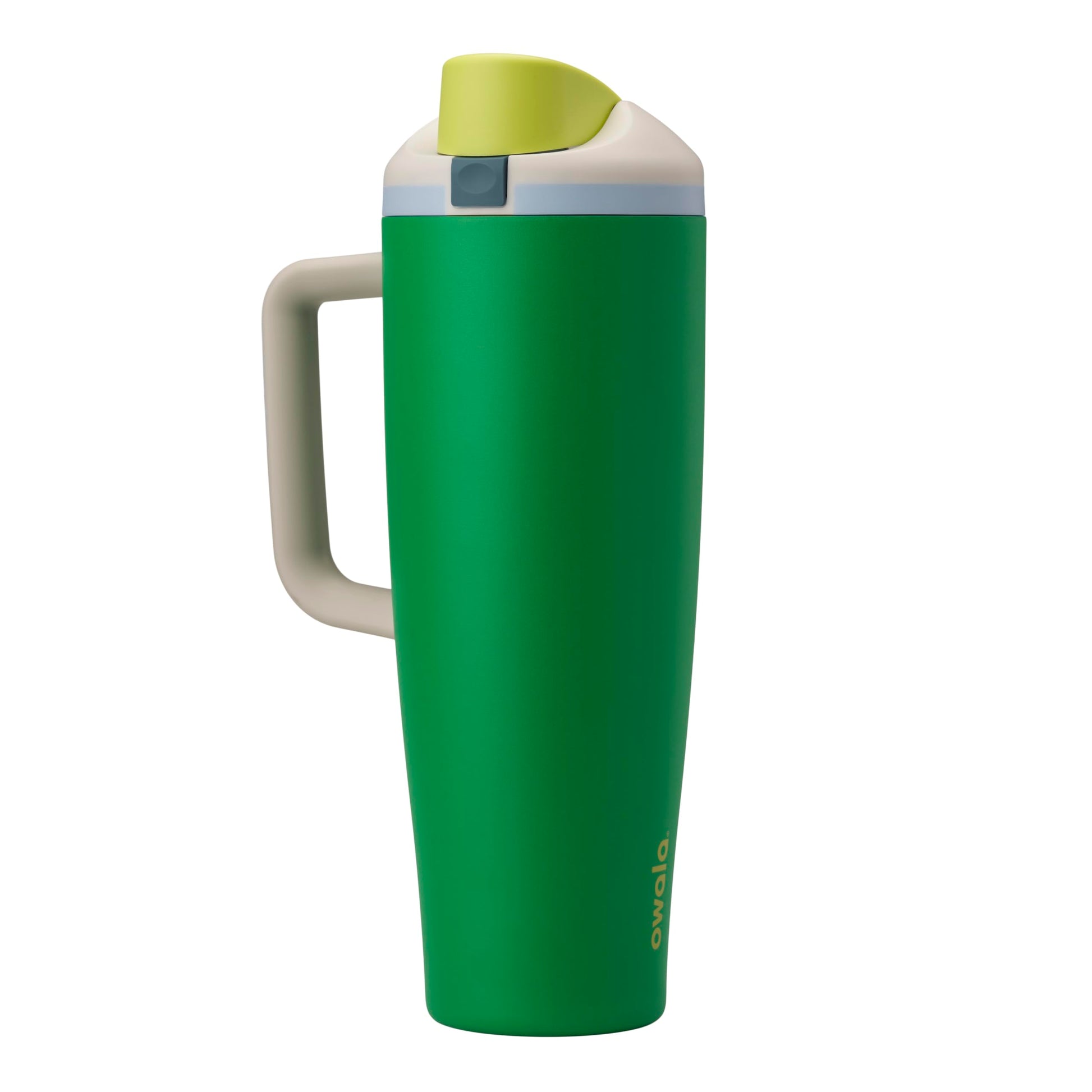 Owala FreeSip Tumbler Insulated Stainless Steel Water Bottle with Built-in Straw and Side Handle, For Travel, Work, School, and Sports, 40oz, BPA Free, Leak Proof, Iced Breeze